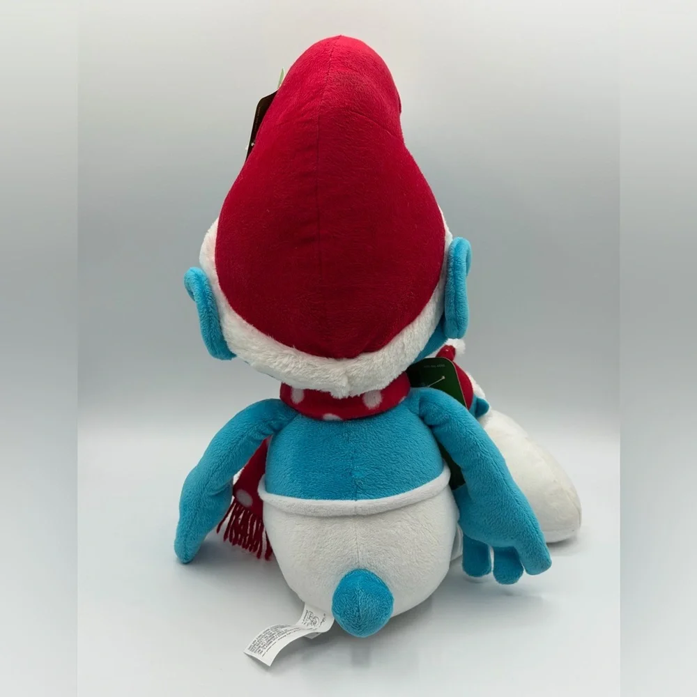 The Smurfs With Finger Pals Holiday Smurf Plush with Santa Hat 2010
